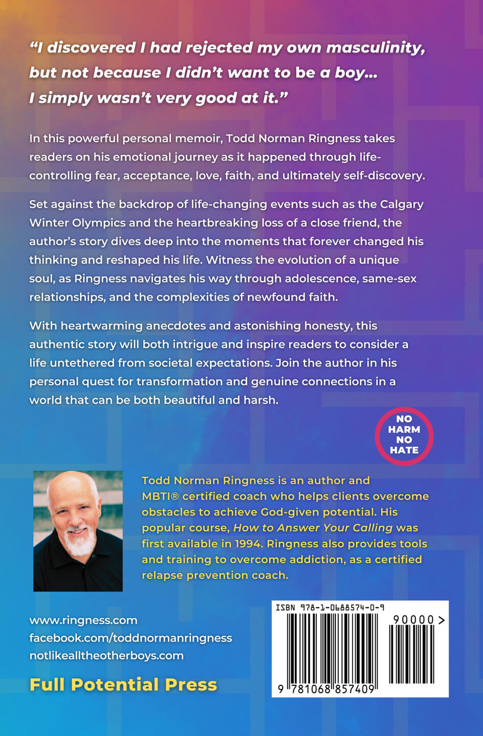 not like all the other boys by todd norman ringness - my unplanned journey into faith and identity